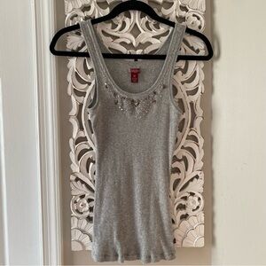 Hollister VTG Y2K Beaded Tank Top Sz M Preppy Club Festival Women's